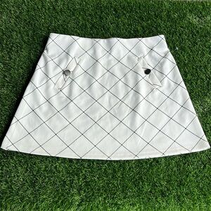 MESSINI Black & Ivory Mini Skirt size medium